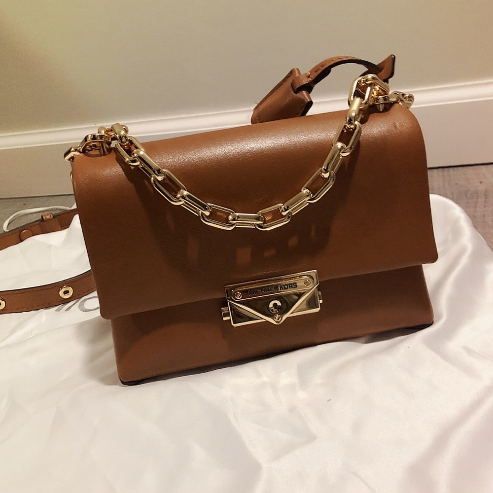Brown-🆕NWT MK CECE XS Chain Crossbody bag